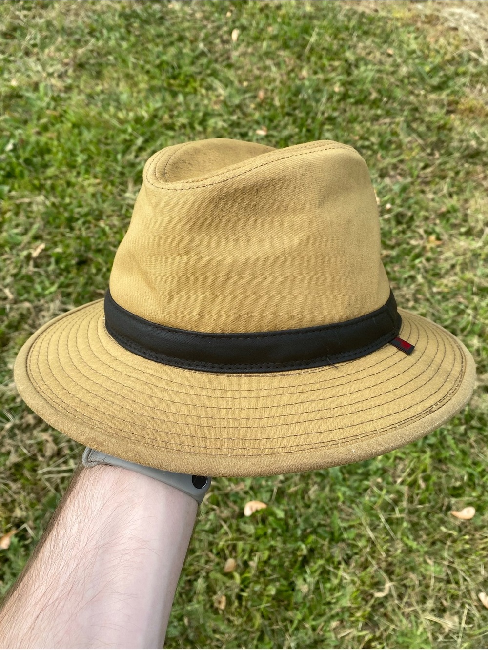 VTG Woolrich Packers Hat Heavy Cotton Plaid Lined Full Brim Outdoors Hat Sz L